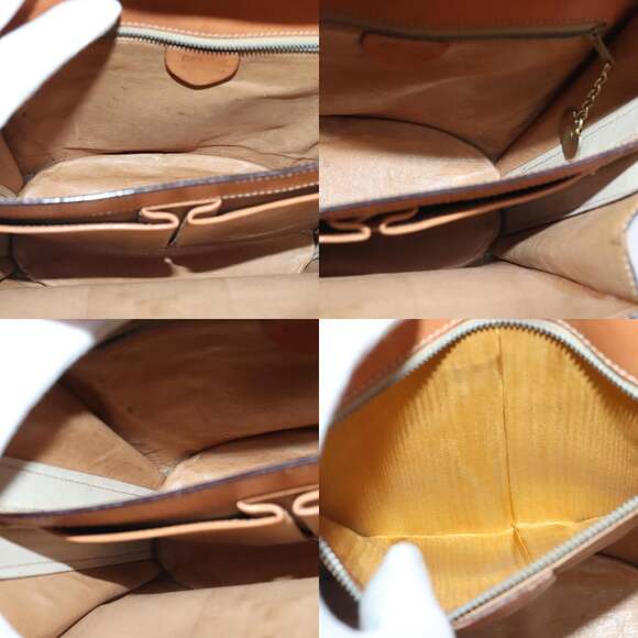 CELINE Macadam Canvas Shoulder Bag Beige Gold - Picture 12 of 13